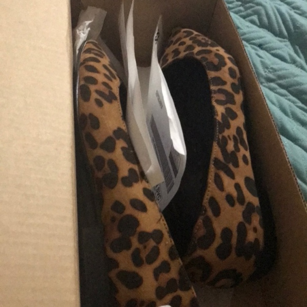 Asos Lacey Wide Fit Leopard Print Flats